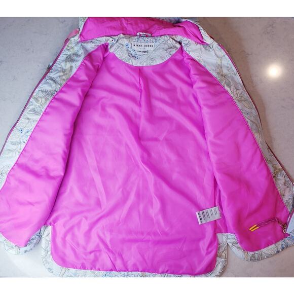 NIKKI JONES Montreal Floral Quilted Hooded Jacket Fully Lined Women's Size Small - Picture 9 of 16